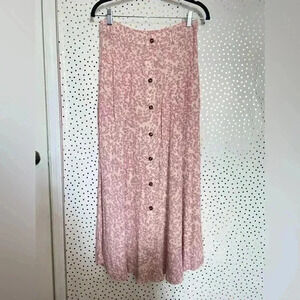 GANNI Floral Crepe Skirt